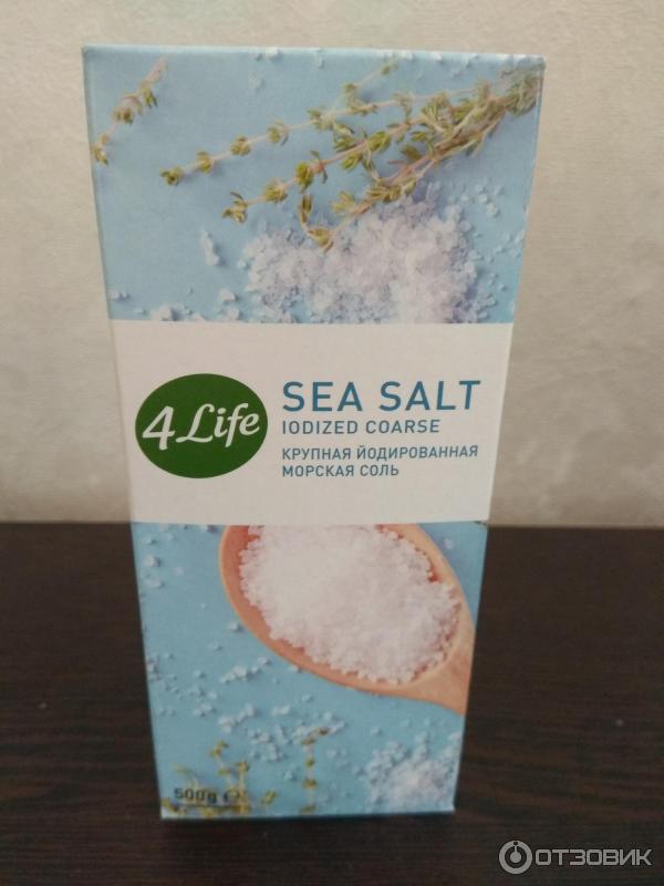 4life Sea Salt крупная йодированная морская соль фото.