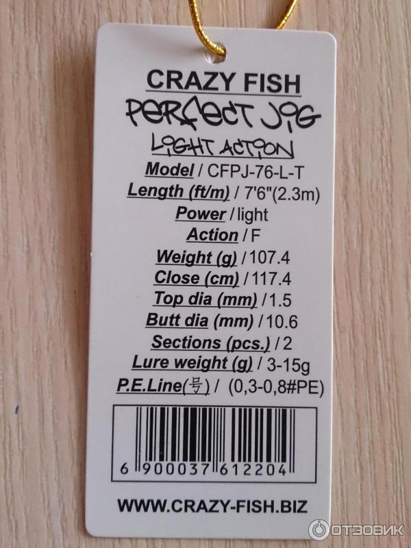 Отзыв о Спиннинг Crazy Fish Perfect JIG CFPJ-76-L-T