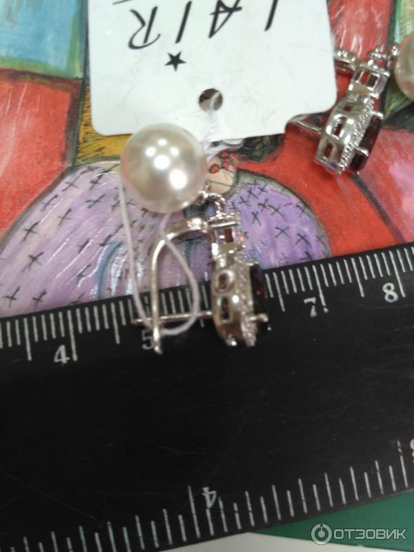 Серьги ювелирные из серебра с гранатами Lair фото