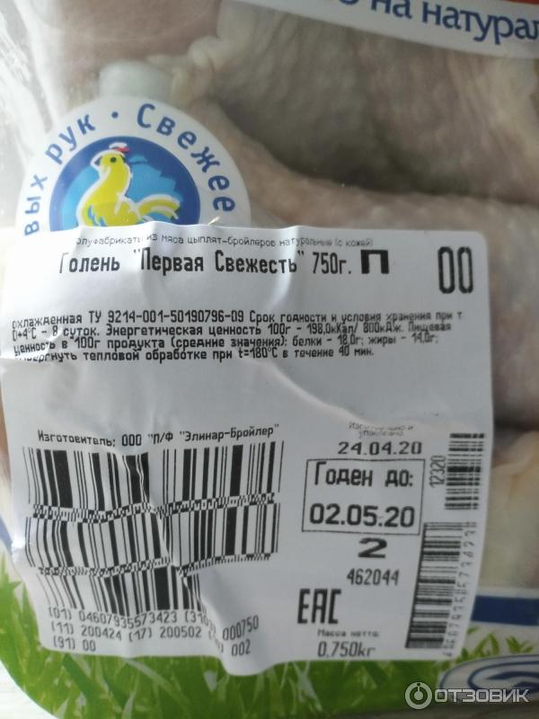 голень курицы калорийность