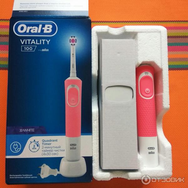 электрическая зубная щетка oral-b vitality 100 3d white, белый. электрическая зубная щетка oral-b vitality 3d white luxe. электрические щетки для зубов oral-b vitality 100 сменная насадка черная. 413. зубная щетка vitality 3d.