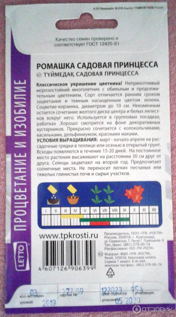Семена Агроуспех Ромашка садовая принцесса фото